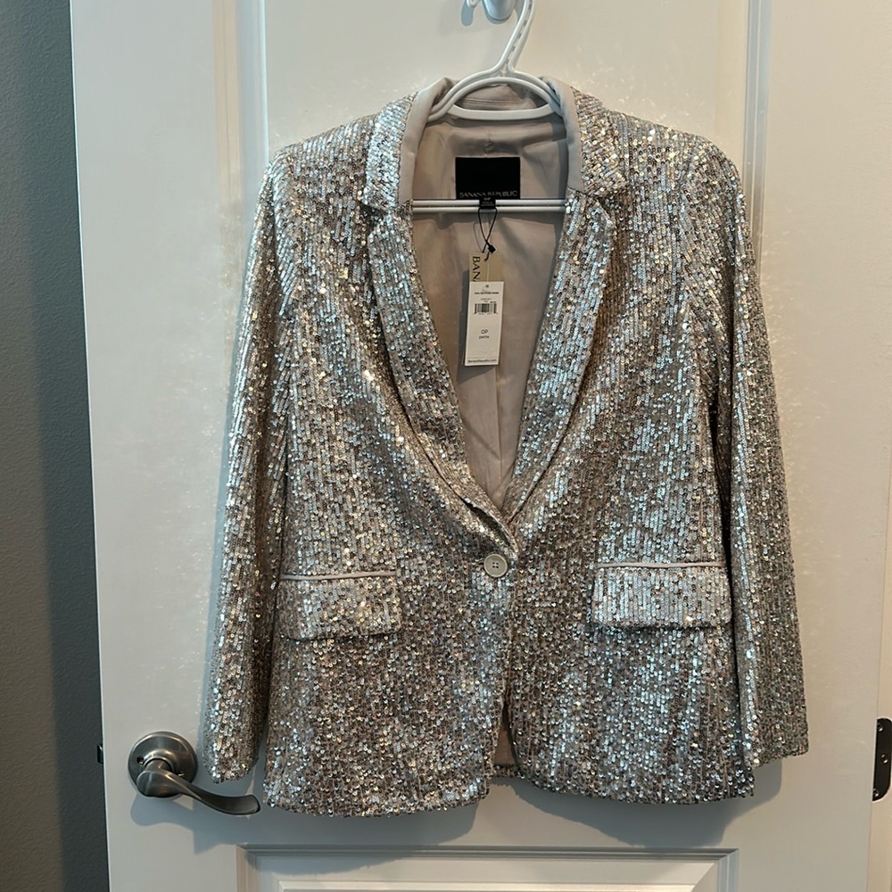 Banana republic sequined blazer